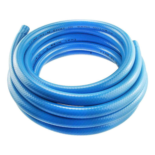 10mm Industrial Gas Hose - 15ft, Steel Braided, for Gas, Air, and Water