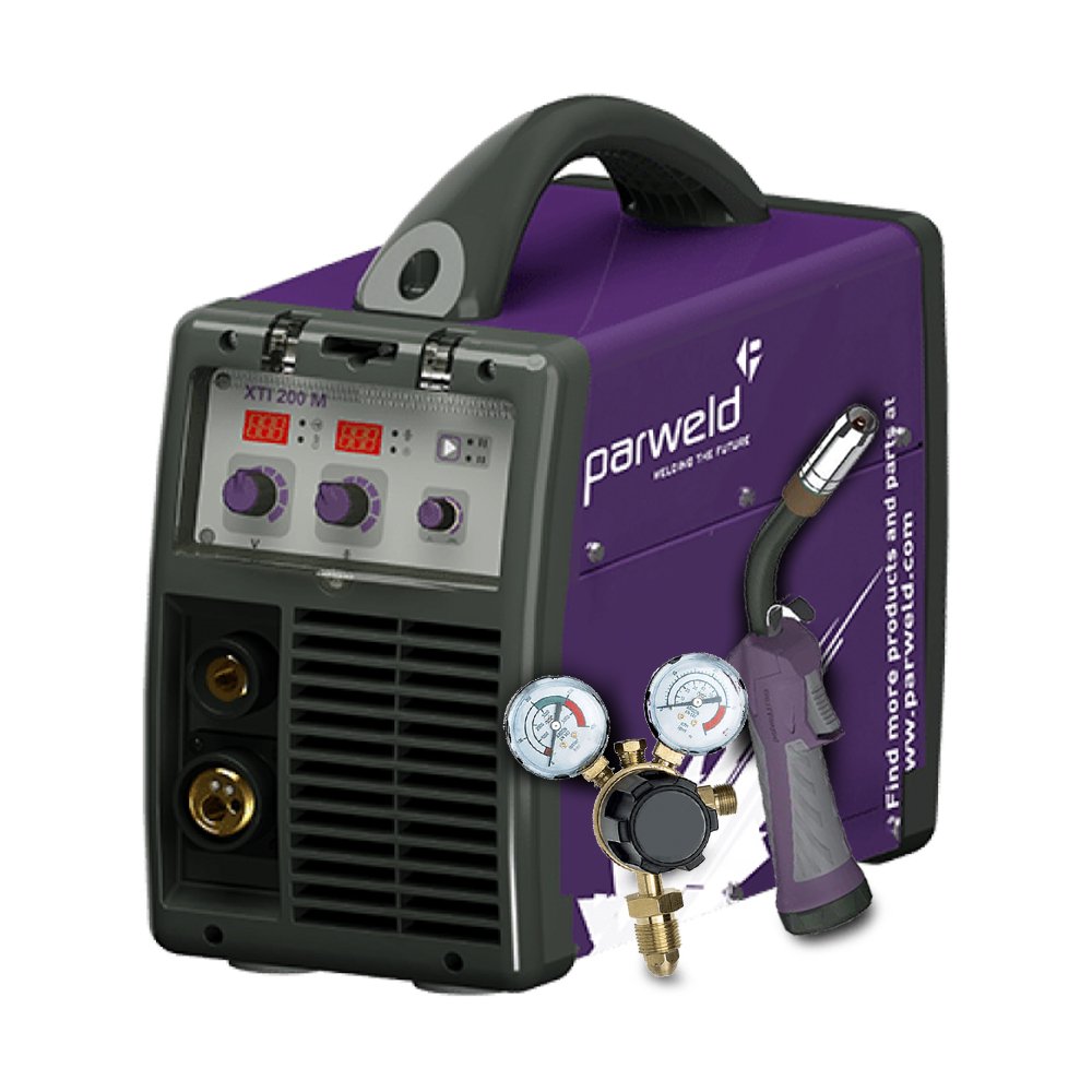 XTM 201I Portable MIG Inverter Welder with Torch and Regulator