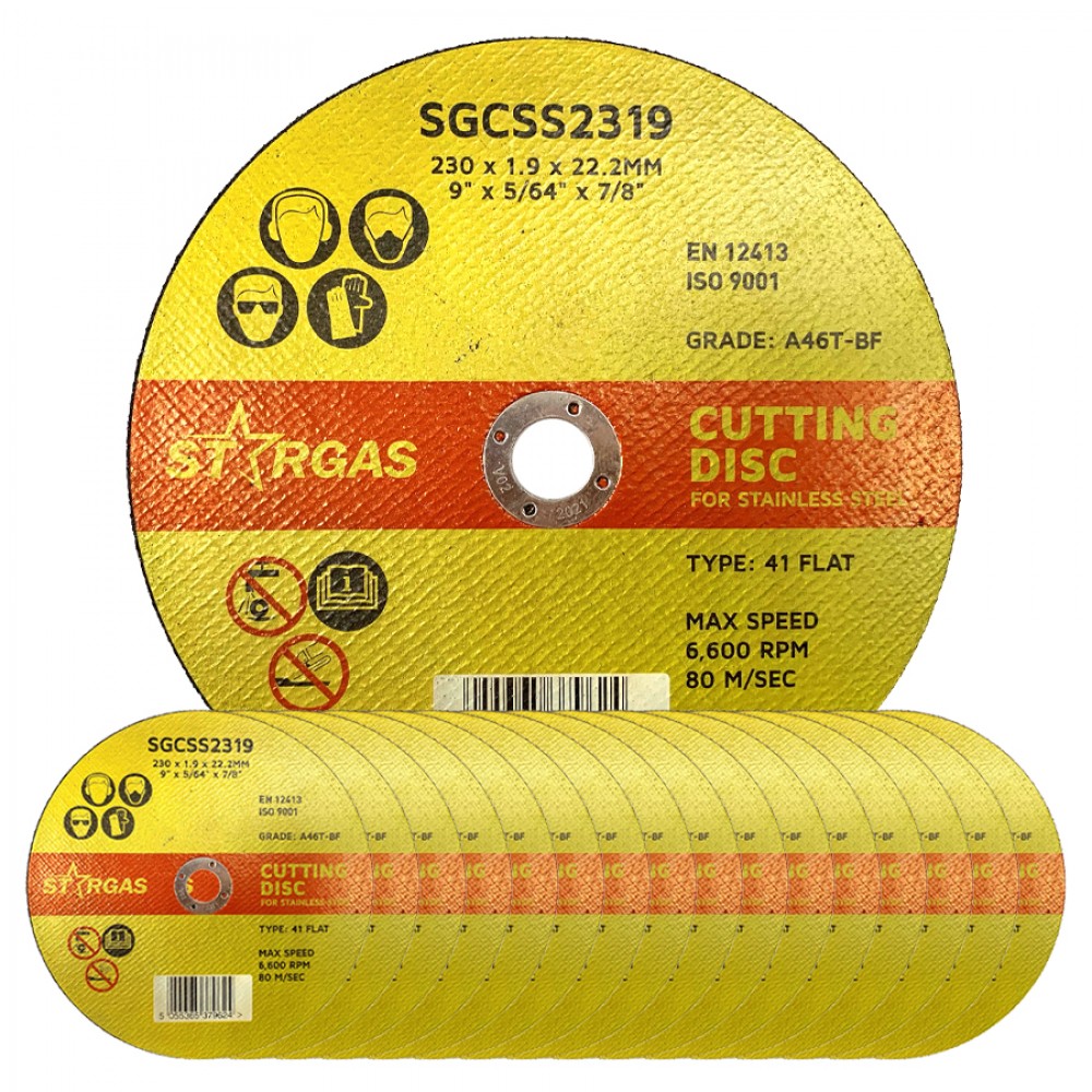 Stargas 9" Stainless Steel Cutting Disc - Box of 25