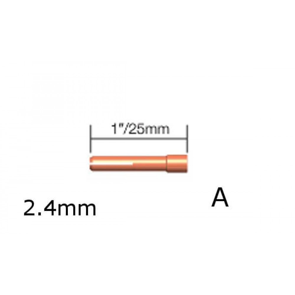 Tig Welder Torch Collet 2.4mm (WP9/20) - packet of 5