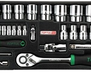 1/4" & 1/2"Dr Socket Set 34Pc