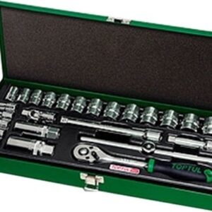 3/8DR SOCKET SET 25PC (METRIC) METAL CASE QGCAD2502