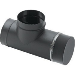 5" 90° Tee Flue Pipe With Soot Box