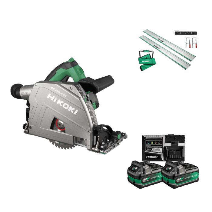 HIKOKI 165MM CORDLESS PLUNGE SAW KIT WITH RAIL