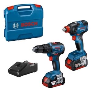 Bosch GSB 18V-55 & GDX 18V-200 18v Brushless Twin Kit (2x5Ah)