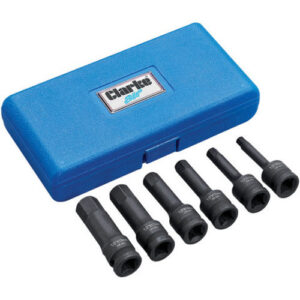 CIS12/6HB 6 Piece ½” Square Drive Hex Impact Sockets - Metric