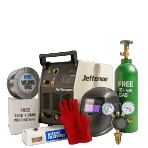 215 AMP Gas / Gasless MIG Welder (230V) – Complete Package Deal