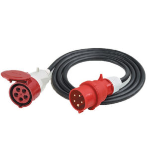 DCL16A Three Phase Mains Connecting Lead With 16 Amp Socket & Plug (400V)