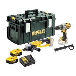 DeWalt 18v XR DCD996 Combi Drill & DCG412 Angle Grinder Twin Pack (2x5Ah)