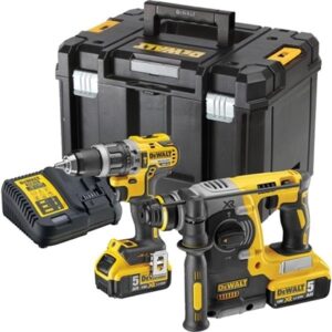 DeWalt DCK207P2 XR 18V SDS+ Hammer Drill & Combi Drill Twin Pack (2x5Ah)