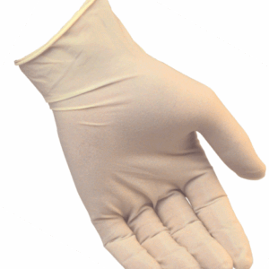 Disposable Latex Gloves / Lightly Powdered / Clear / Box Of 100