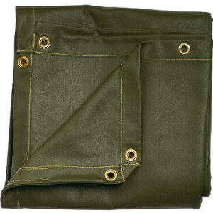 Green Canvas Welding Curtain 8ft x 6ft (2.4m x 1.8m)