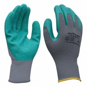 Grey / Green Grip Gloves