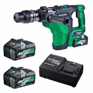 HiKOKI 36V MultiVolt Brushless Rotary Hammer SDS Max with 2 x 4.0Ah/8.0Ah Multi Volt Batteries