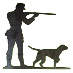 Hunter & Dog Silhouette (5mm Thick Steel)