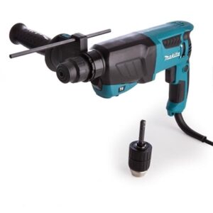 Makita HR2630X7 SDS+ Rotary Hammer Drill 3 Mode 26mm + Keyless Chuck with SDS Adapter 110V