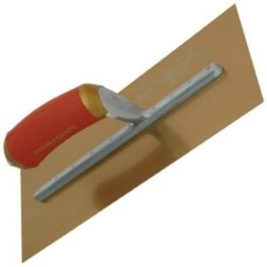 Marshalltown Golden Stainless Steel Perma shape Broken-In Plastering Trowel with Durasoft Handle
