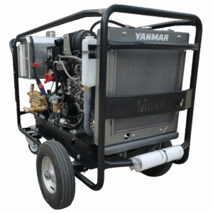 maxflow industrial diesel pressure washer yanmar 3tnv 40 200 bar trolley frame