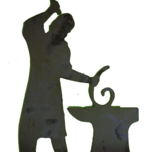 Metalworker Silhouette (5mm Thick Steel)