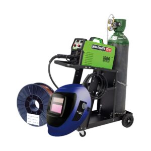 MIG Welder Bundle with 10 L Bottle of Gas, 5 Kg Wire, Helmet & 16A Plug Top