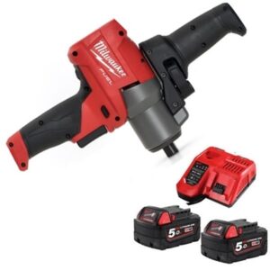 Milwaukee M18 FUEL Paddle Mixing Drill Kit (2x5Ah)
