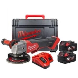 Milwaukee [M18FSAGV115XPDB-502X] 18V FUEL Grinder Kit (2x5Ah)