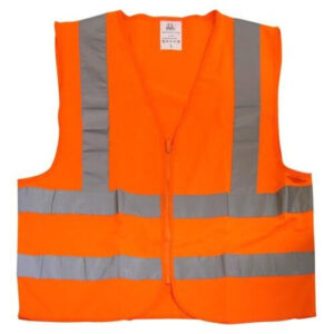 Orange Nylon Safety Vest - Large