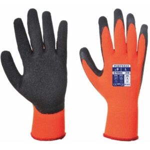 PORTWEST - 1 PAIR PACK THERMAL GRIP GLOVE ORANGE/BLACK XL