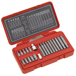 PRO168 - 22 Piece Ribe Bit Set with 3/8" and 1/2" Square Drive Adaptors