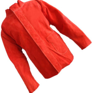 Red Leather Welders Jacket