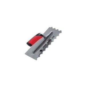 Rubi 12mm Notched Trowel - Open Rubi flex Handle - Stainless Steel