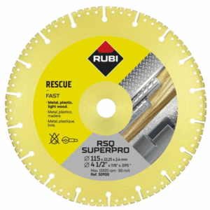 RUBI Marble Diamond Blade Rescue RSQ 115 SUPERPRO