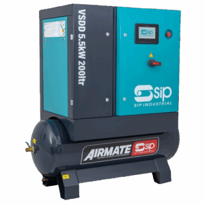 SIP VSDD 7.5kW 10bar 200ltr Screw Compressor