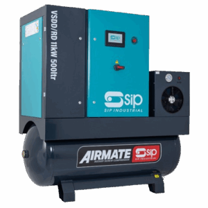 SIP VSDD/RDF 11kW 8bar 500ltr Screw Compressor