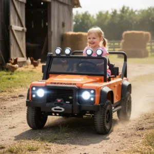 Powerful Landrover Defender 12V Ride-On | Orange